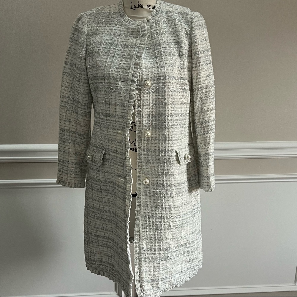 Kate Spade sparkle tweed coat. Size 0.